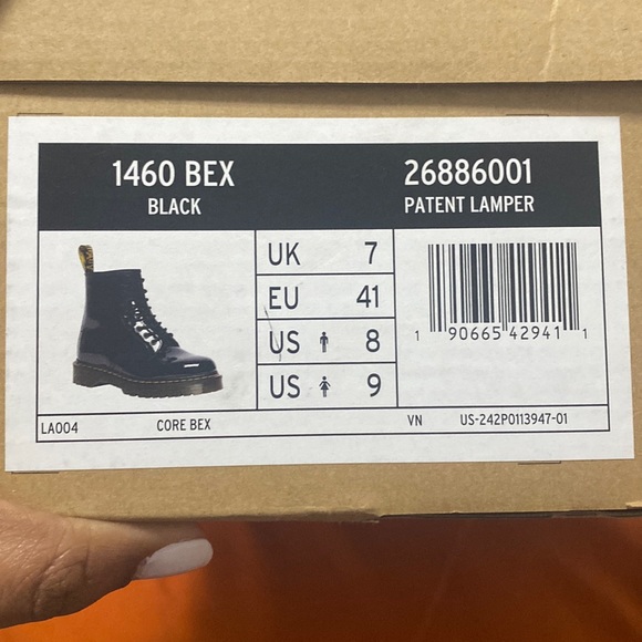 Dr. Martens 1460 BEX Patent Lamper boots - Picture 1 of 4